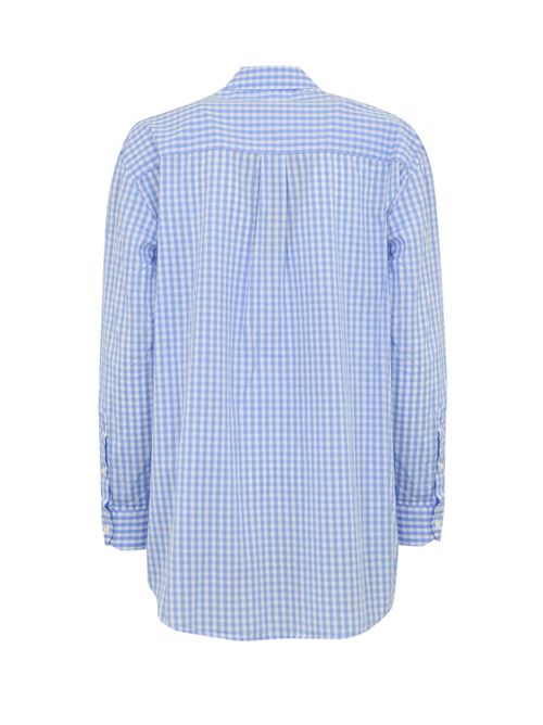 Camicia Brigitte a quadri in popeline con ricami Mc2 Saint Barth | BRIGITTE00067H POPELINE VICHY 31 TROPE
